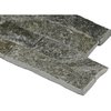 Msi Sage Green Splitface Ledger Panel 6 in.  X 24 in.  Natural Quartzite Wall Tile, 6PK ZOR-PNL-0128